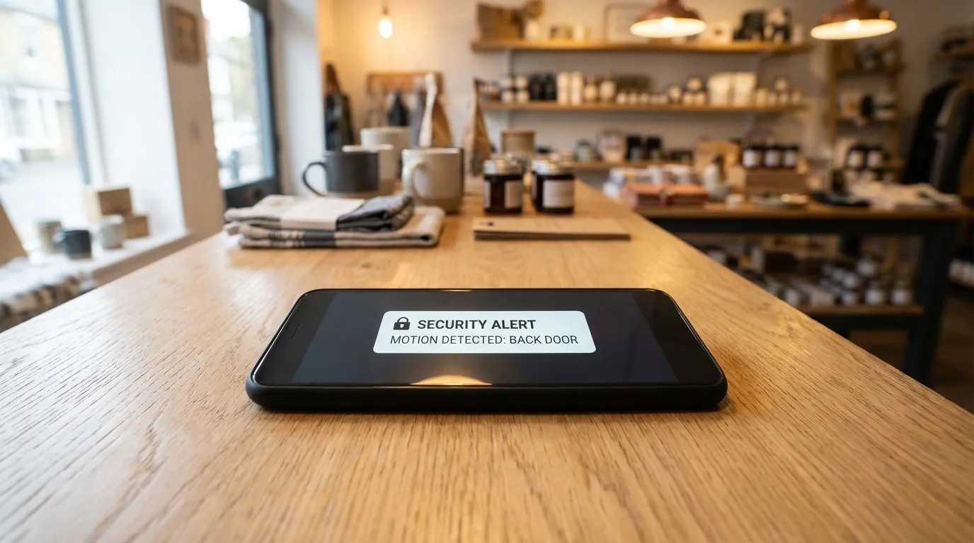 Alarme connectée pour commerce : gérer la sécurité depuis votre smartphone